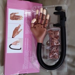 Training Practice Hand for Acrylic Nail, Adjustable Fake Model Hand